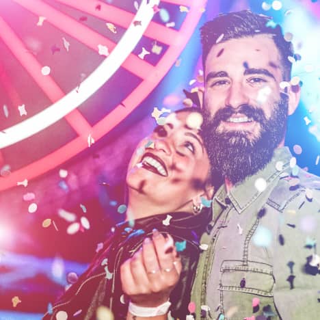 Couple at a dance club