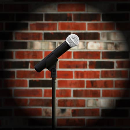 Microphone at Comedy Club