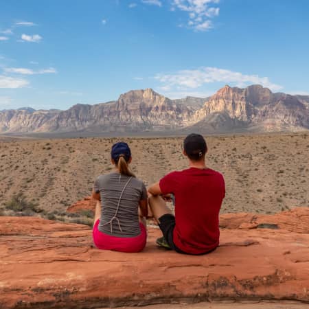 Couple dating in Las Vegas at Red Rock Canyon