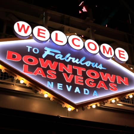 Welcome to Fabulous Downtown Las Vegas Nevada sign on Fremont Street