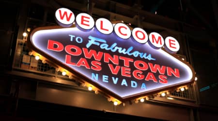 Welcome to Fabulous Downtown Las Vegas Nevada sign on Fremont Street