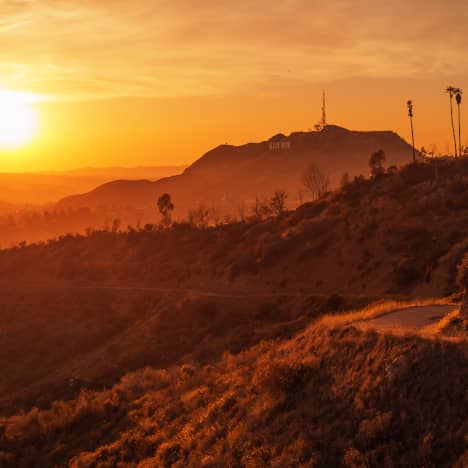 Sunset in the Hollywood Hills