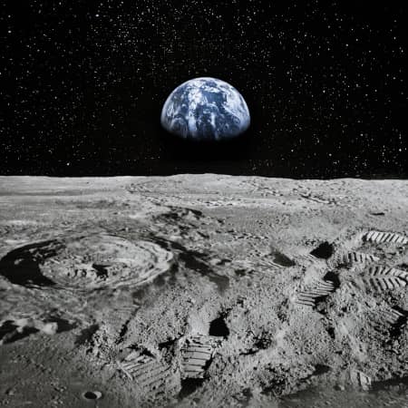 Earth viewed from the Moon