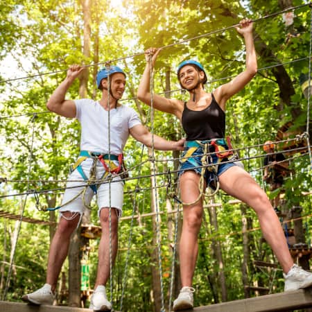 Couple in Adventure Park