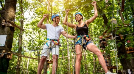 Couple in Adventure Park