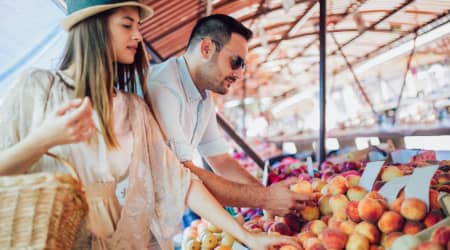 Couple at Farmers Market