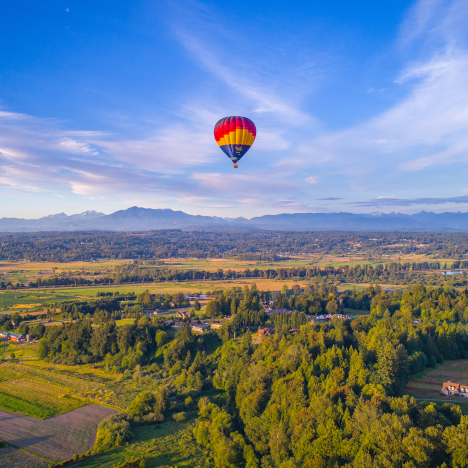 Hot Air Balloon over Snohomish Valley