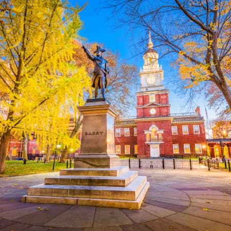 Commodore John Barry Statue in Independence Square, Old City Philadelphia