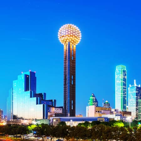 Reunion Tower Lit Up