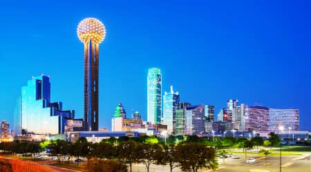 Reunion Tower Lit Up