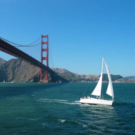 Sailboat at the Golden Gate Bridge