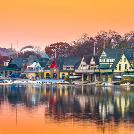 Twlight over the Schuylkill River