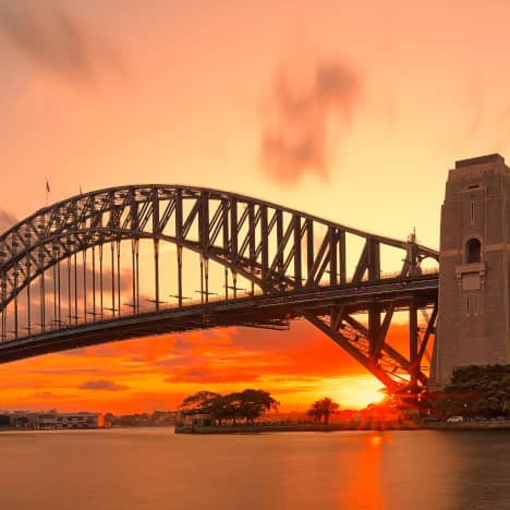 Sydney Harbour Bridge at Sunset