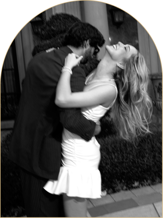Couple dancing in public